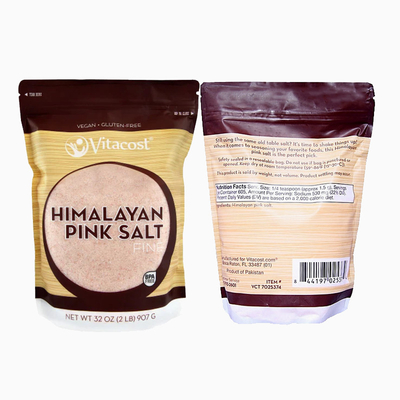 फैक्टरी स्वनिर्धारित मुद्रित जिपर स्टैंड अप पाउच मायलर बैग 2KG समुद्री नमक पैकिंग  बैग